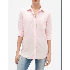 GAP  Light Pink Linen Boyfriend Shirt NWT XXL